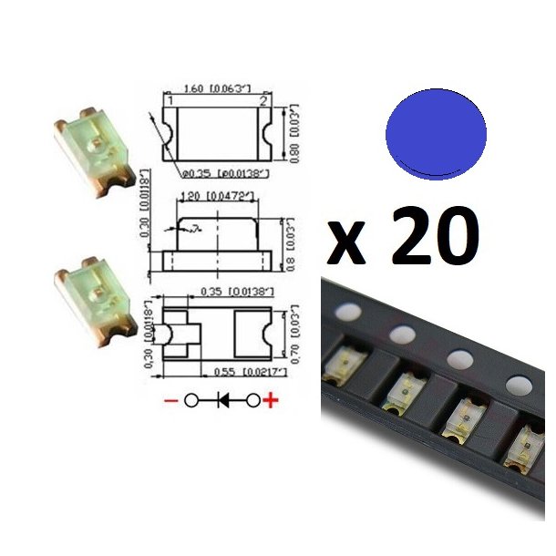 Nettog SMD 0603 BL-20pak