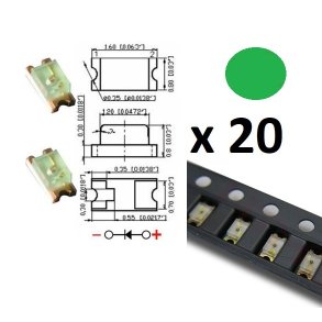 Nettog SMD 0603 GRN-20pak