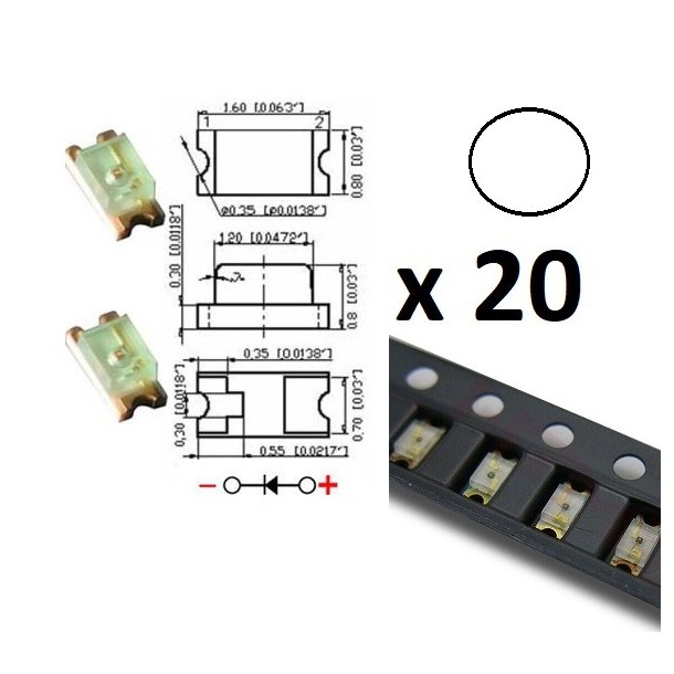 Nettog SMD 0603 HVID-20pak