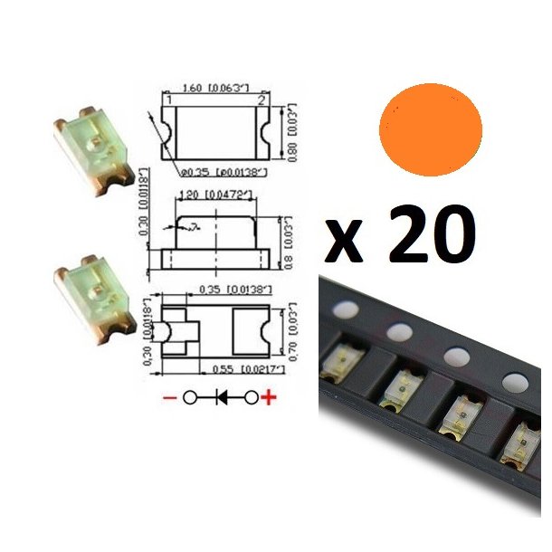 Nettog SMD 0603 ORANGE-20pak