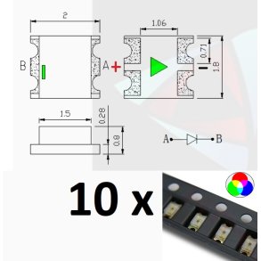 Nettog SMD 0807 RGB-10pak