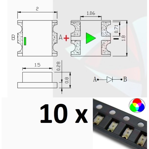 Nettog SMD 0807 RGB-10pak