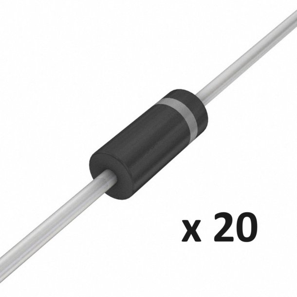 Nettog 1N5401 ensretterdiode 3 Amp-20pak