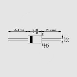 Nettog 1N5401 ensretterdiode 3 Amp-20pak